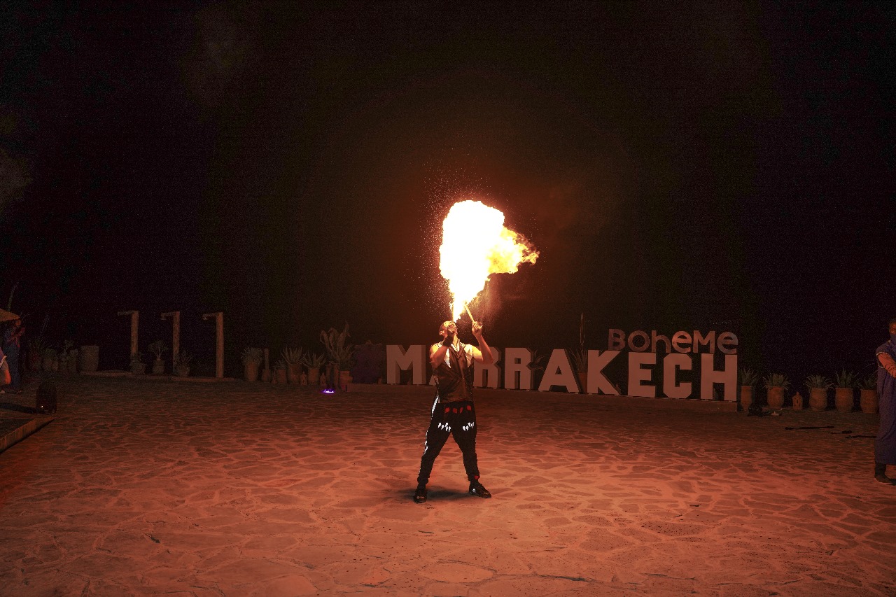 Agafay Camel Ride at Sunset + Dinner Show (Luxury Camp)