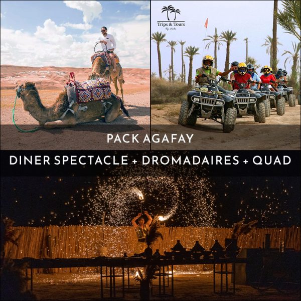 Agafay Pack 1: Dinner Show + Camel Ride + Quad Experience