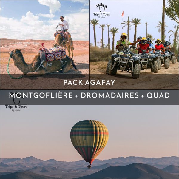 Agafay Pack 3 : Hot Air Balloon Ride, Camel Ride, & Quad Adventure